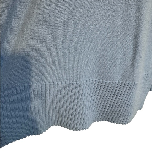 NWT Sigrid Olsen GORGEOUS  Light Blue Top w Floral PIN  PLUS: 2X    #4 - Picture 5 of 9